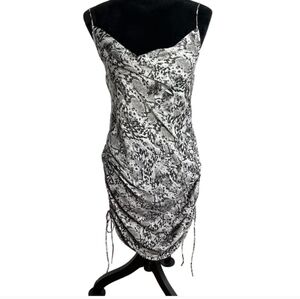 Free People Black and White Patterned Mini Dress